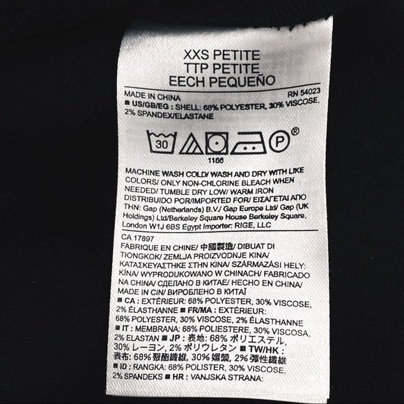 BANANA REPUBLIC Petite XXSP Black Top Long Sleeves Sweatshirt - Picture 11 of 13